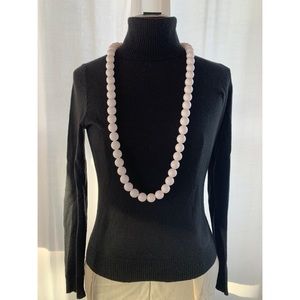 J Crew Large white beaded necklace